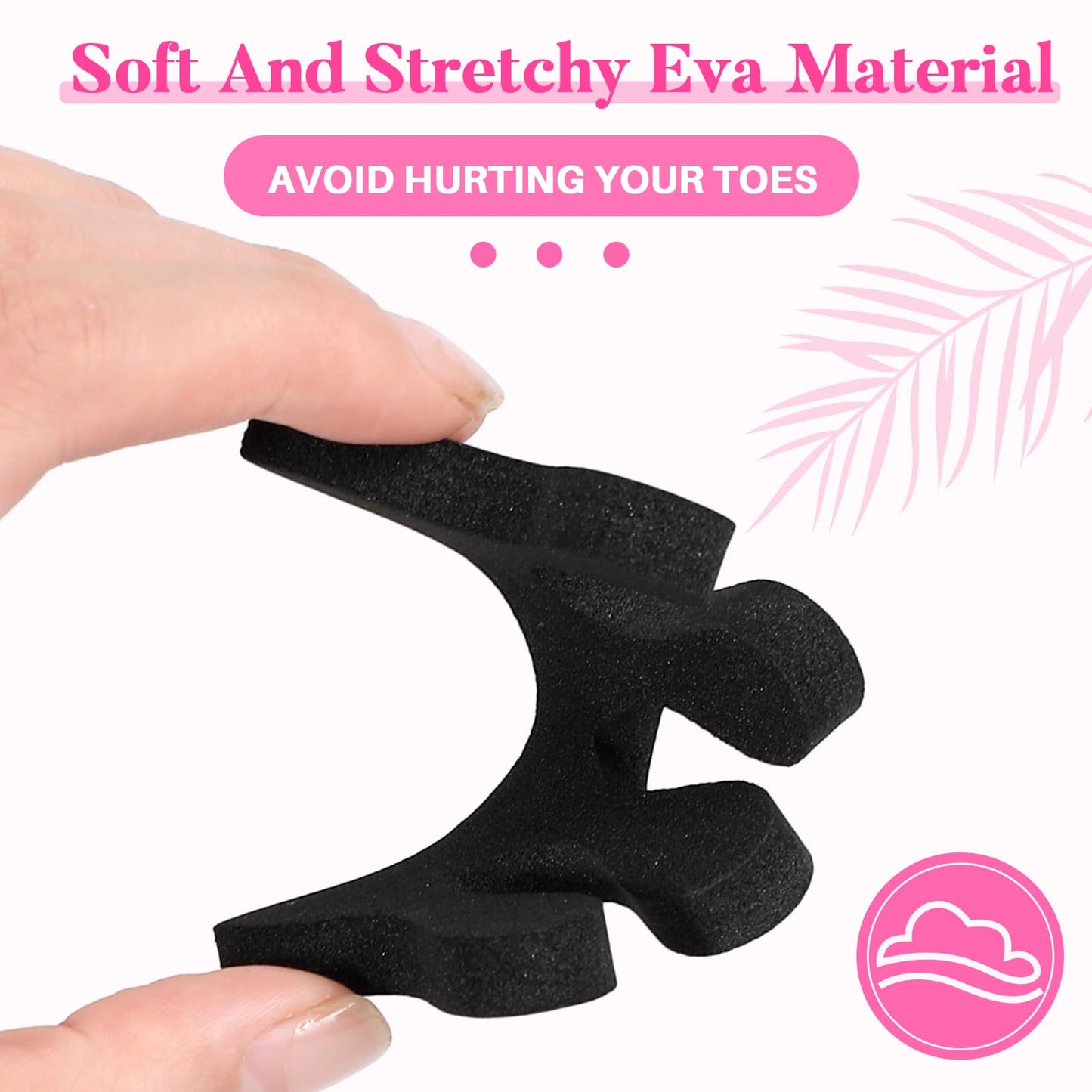 Mumufy 250 Pairs Black 500 Pcs Sponge Toe Separators Bulk for Pedicure Disposable Soft Toe Spacers, Finger Dividers for Nail Art Painting, Manicure, Toenail Polishing, Spa Treatment for Women