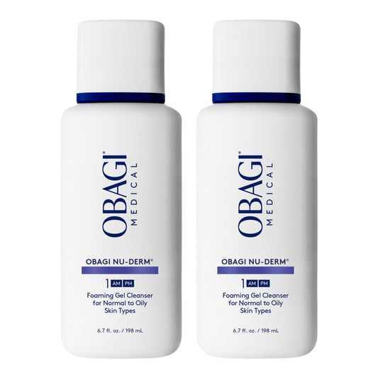 Obagi Nu-Derm Foaming Gel – Gel-Based Cleanser for Normal to Oily & Sensitive Skin – Two Pack, 2 * 6.7 oz