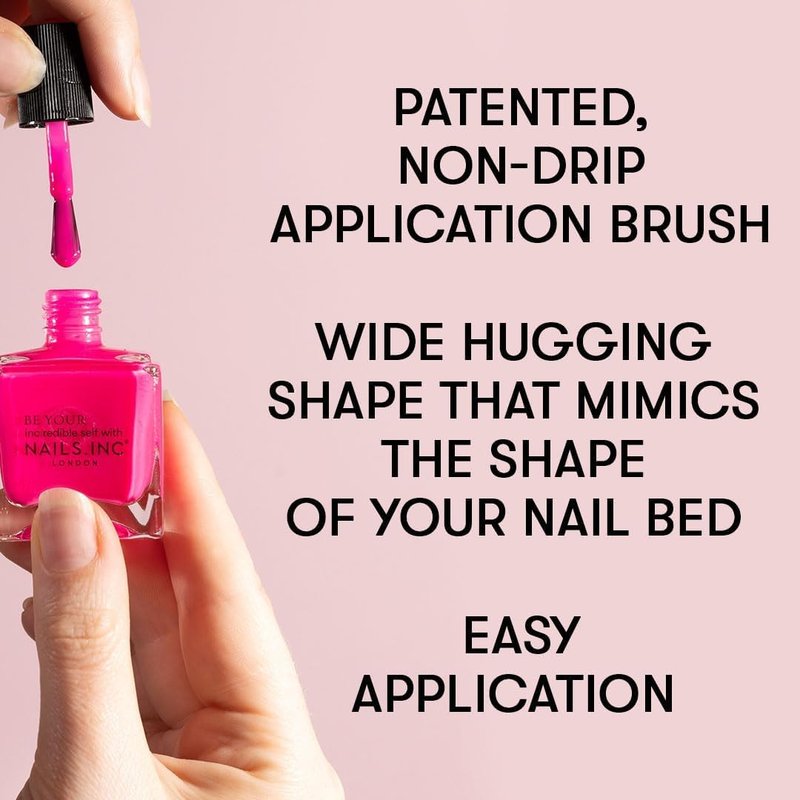 Nails Inc Euphoria Highlight, Make It Mythical, Pearl Shimmer, No Chip, Long Lasting, Quick Dry, Air Dry, Professional Manicures & Pedicures, Fingernails & Toenails, Vegan Nail Polish, 0.47 Fl Oz