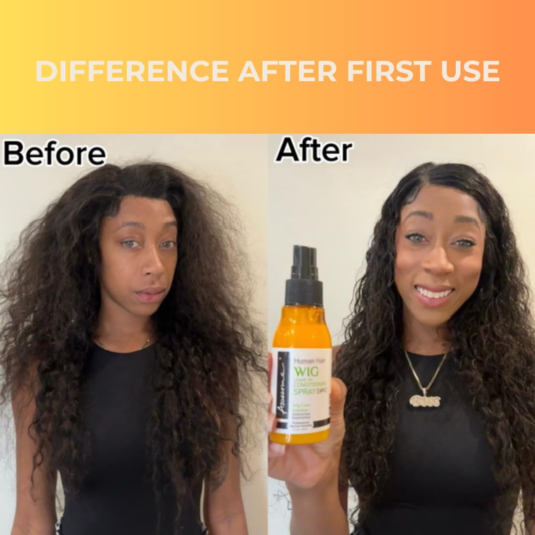 Awesome Human Hair Wig Shampoo & Conditioner, Premium set of 3, Promoting Silkiness, Shine & Freshness I Preventing Dryness (7 Fl Oz x2, 2.3 Fl Oz travel size)