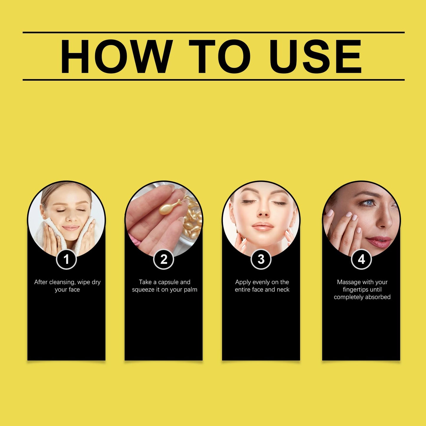 Collagen Facial Serum Capsules, Anti Aging Firming Capsules with Hyaluronic Acid & Vitamin E, Skin Rejuvenation & Sensitive Skin Travel Capsule Serum for Face & Neck