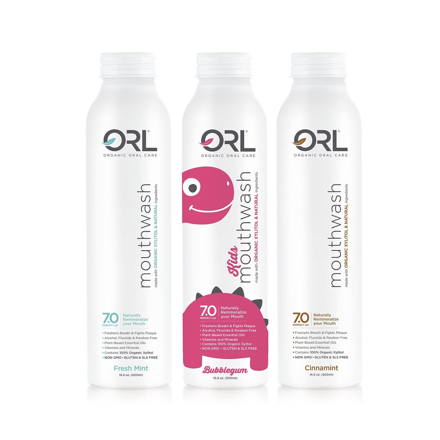 Natural & Organic Alcohol-Free Mouthwash Uniquely Formulated to Clean Your Mouth, Whiten Your Teeth, Strengthen Tooth Enamel with 7.0 pH Balance. Eco-Friendly Aluminum Bottle. Cinnamint. 16.9 oz.