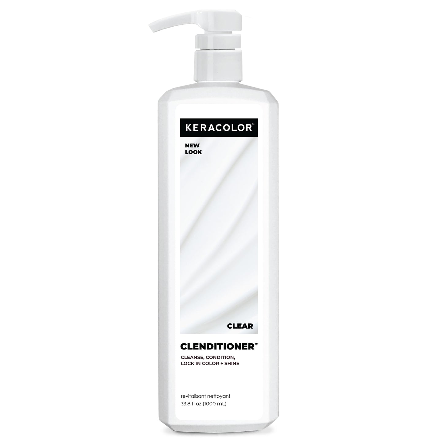 KERACOLOR Clenditioner Cleansing Conditioner Color Safe Prevents Fade - Replaces Your Shampoo, Keratin Infused, 33.8 Fl Oz