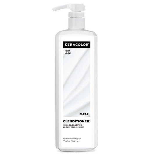 KERACOLOR Clenditioner Cleansing Conditioner Color Safe Prevents Fade - Replaces Your Shampoo, Keratin Infused, 33.8 Fl Oz