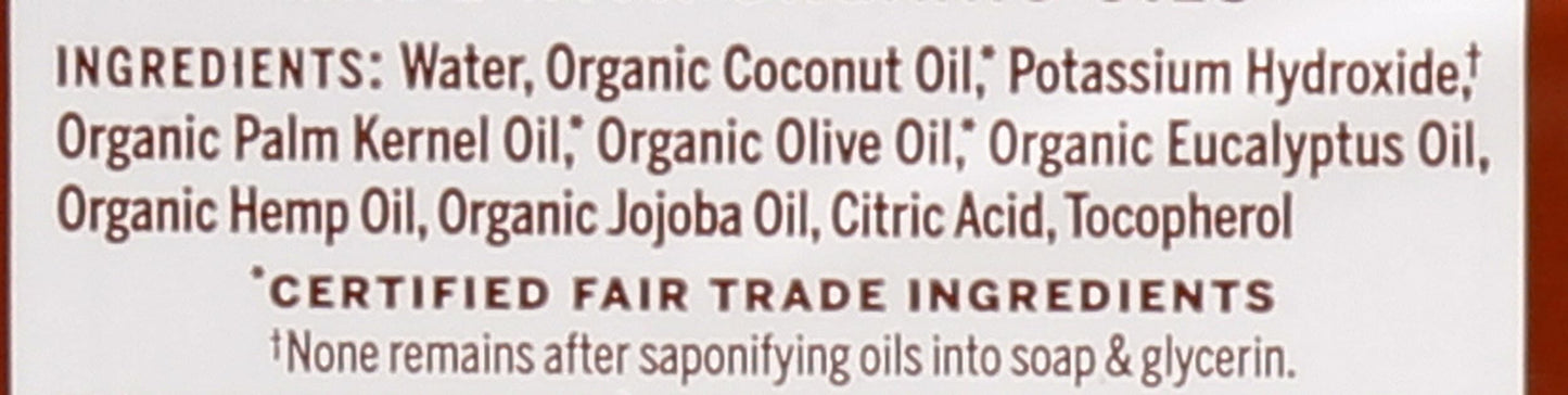 Dr. Bronner's Eucalyptus Liquid Castile Soap, 32 FZ