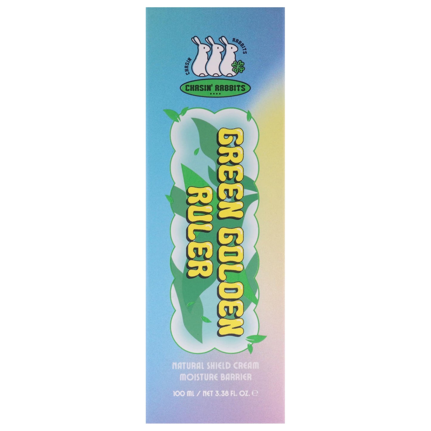CHASIN' RABBITS Green Golden Ruler Cream | Vegan Intensive Moisturizing and Nourishing Face and Neck Moisturizer with Green Tea Extract and Probiotics | 75mL/2.53 fl. oz.