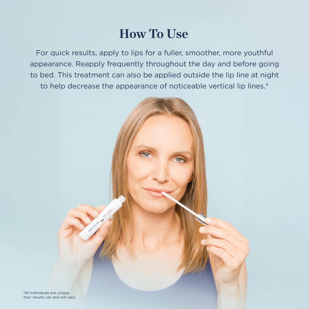 Beverly Hills MD Anti-Aging Lip Enhancer | Plumping Formula for Fuller, Hydrated Lips - Collagen, Hyaluronic Acid, Ceramides, Peptides