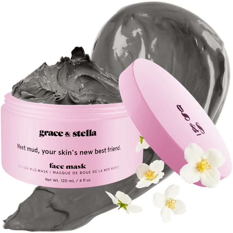 Dead Sea Mud Mask - Vegan Detox Clay Treatment for Oily Skin | 120ml - Reduces Acne, Blackheads & Blemishes