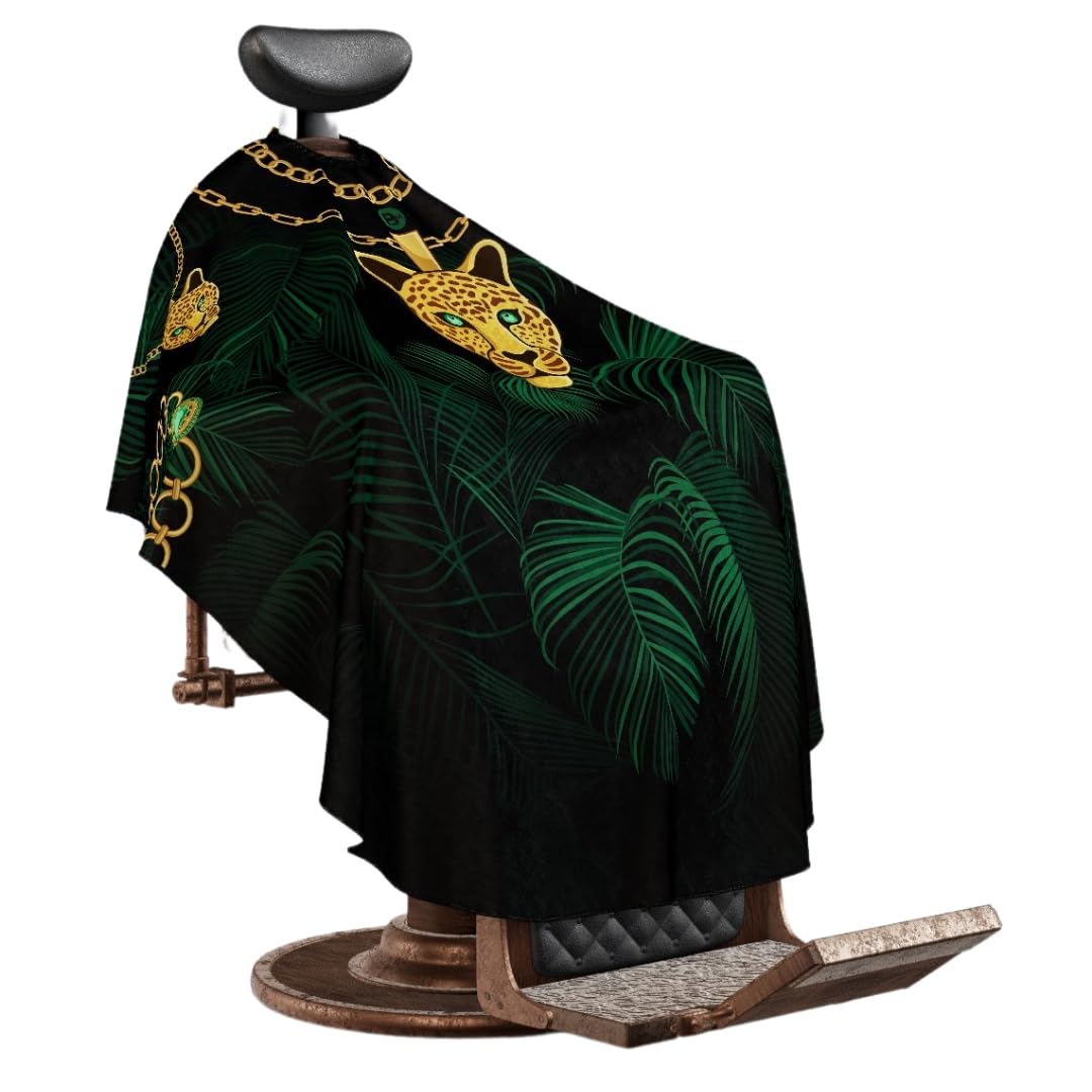 Professional Barber Cape - Hair Cutting Cape with Adjustable Neck Closure, Salon Quality Styling Cape for Hairdressers and Barbers - Forest