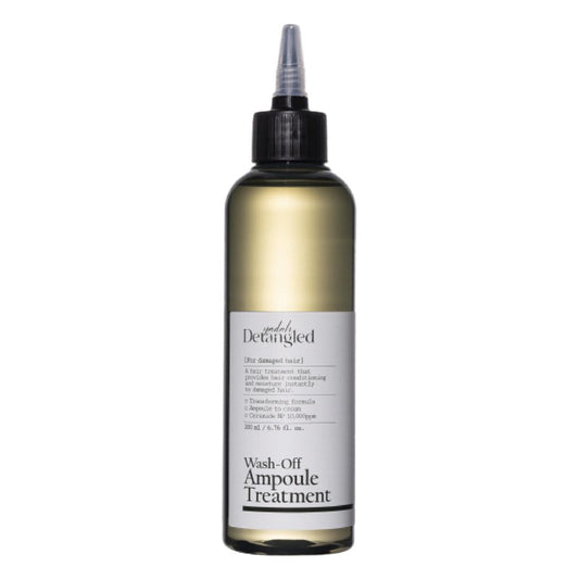 YADAH Detangled Wash-Off Ampoule Treatment 6.76 fl oz | Deep Repair & Nourishment with Ceramide NP, Hyaluronic Acid, Avocado Oil | Smooths, Moisturizes, Restores Shine for Damaged, Dry, Frizzy Hair