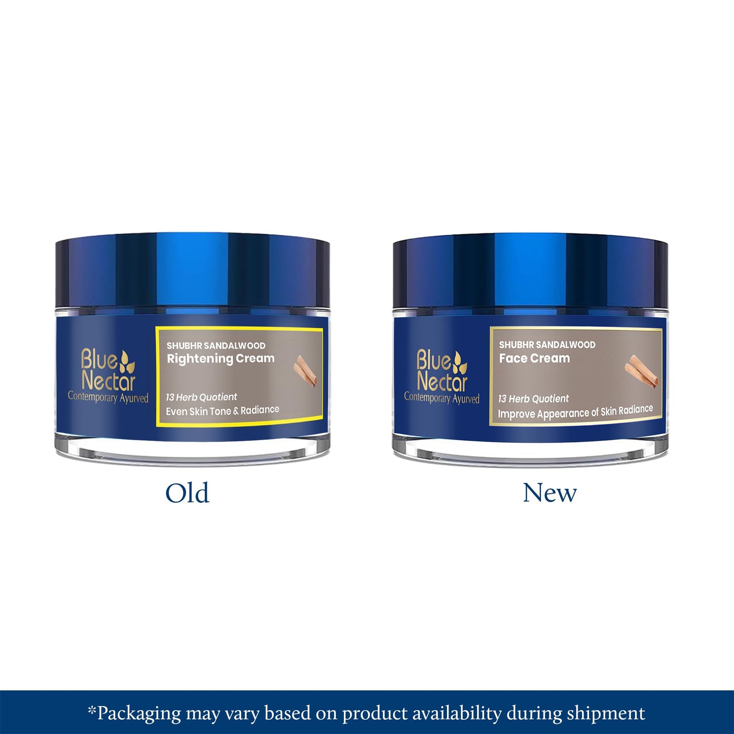 Blue Nectar Daily Moisturizer for Face for Women | Authentic Sandalwood, Turmeric & Manjistha Hydrating Day & Night Cream for Face (13 Herbs, 1.7 Oz)