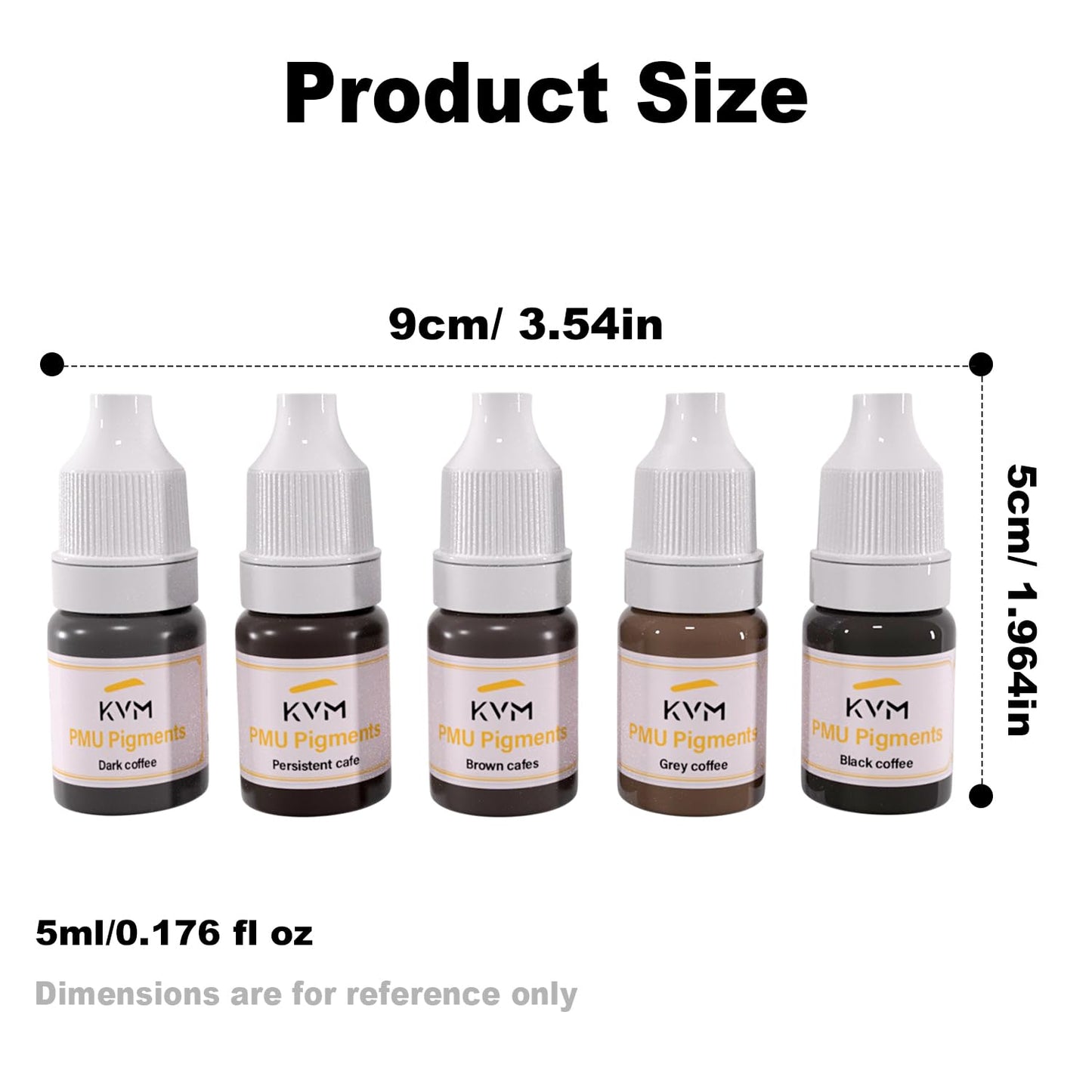 KVM Permanent Makeup Pigments - Long-Lasting Waterproof Color for Brows & Lips | Fade-Resistant Formula