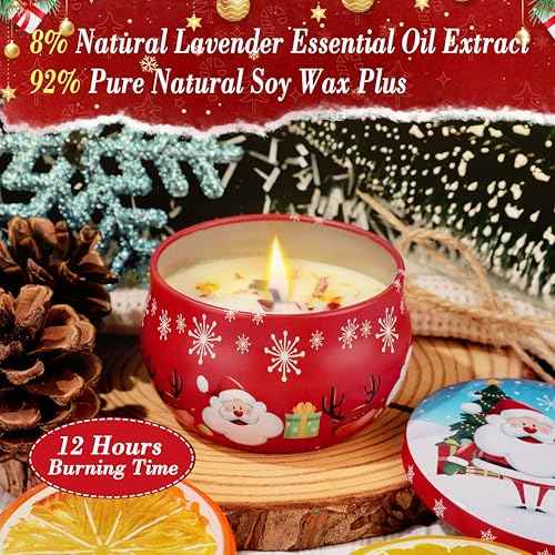 Christmas Gifts for Women - Initial Glass Cup Makeup Bag, Christmas Decorations, Stockings, Scented Candles, Card & Keychain Set for Her