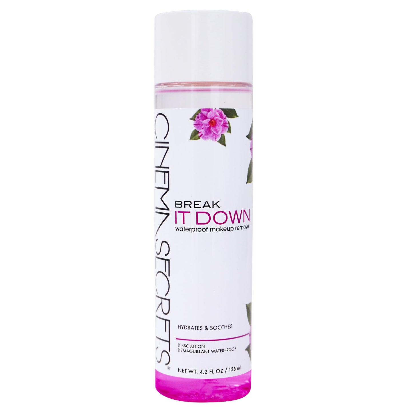 CINEMA SECRETS Break It Down Makeup Remover - Dual-Phase, Hydrating Eye & Face Cleanser for Long-Wear Makeup, Double Cleansing, Soothing & Paraben-Free Formula