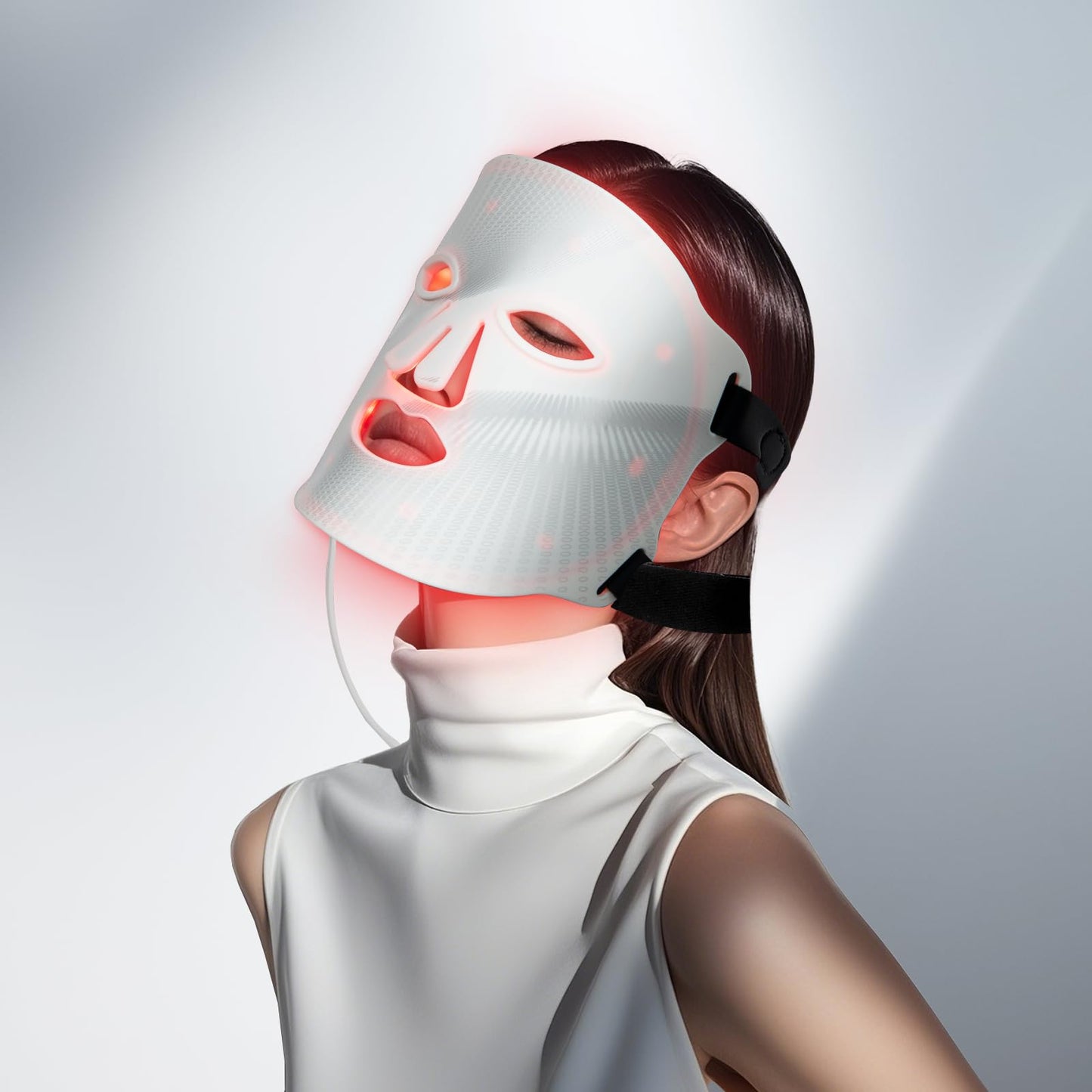 Facego Red Light Mask - 7 Colors Red Light Mask for Face, Facial Skin Care Device with Remote Control, Ergonomic Design and Portable for Home