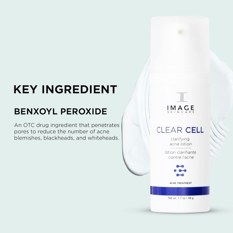 IMAGE Skincare Clear Cell Acne Treatment Lotion - Benzoyl Peroxide Formula, 1.7 oz | Treats & Prevents Blemishes