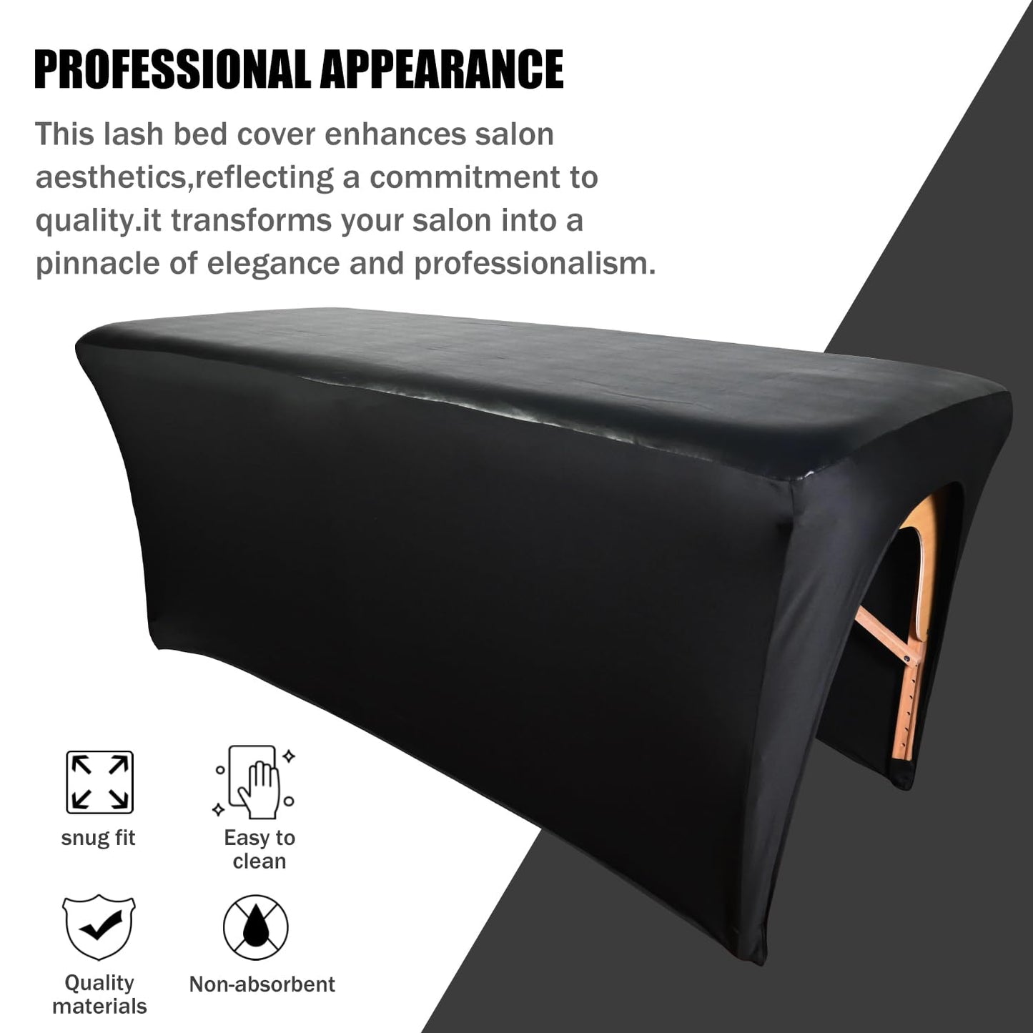 32" Wide PU Leather Lash Bed Cover, Waterproof Massage Table Protector