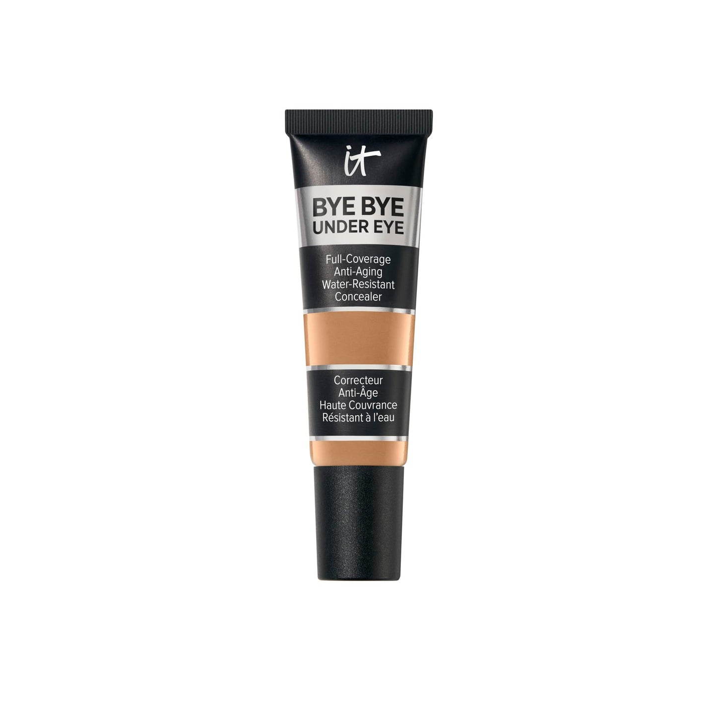 IT Cosmetics Bye Bye Under Eye Concealer (Deep Tan) - Waterproof, Full Coverage Brightening Concealer For Dark Circles, Fine Lines, Redness & Discoloration, Anti-Aging, 24H Wear - 0.4 fl oz