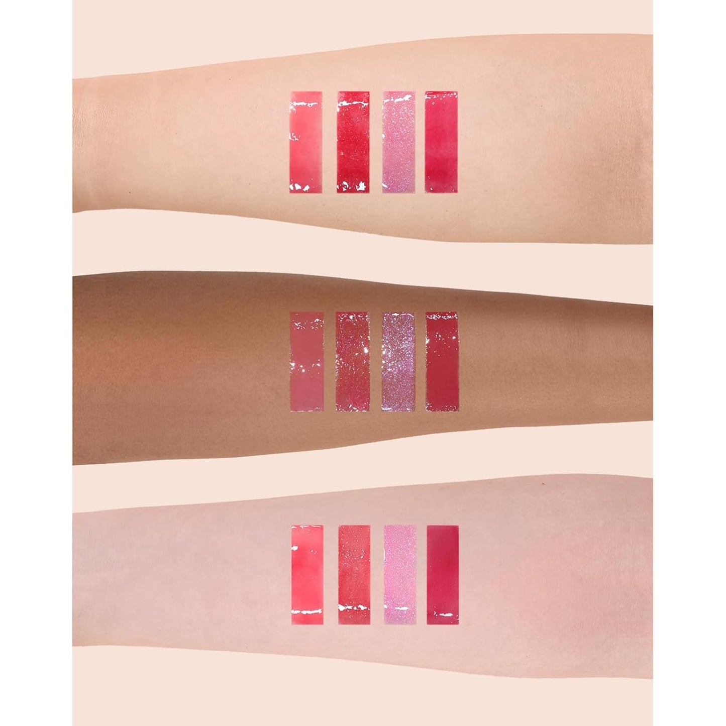 Violet Strawberry Glowy Lip Gloss - Moisturizing Baby Pink Plumping Lip Oil | Hydrating Vegan Tint 0.12 Fl Oz