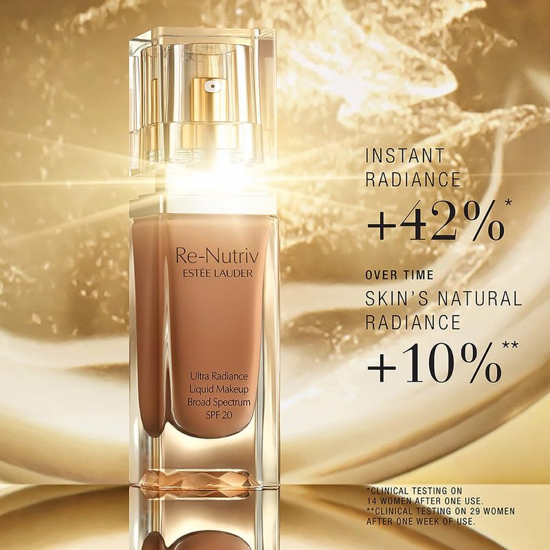 Estée Lauder Re-Nutriv Ultra Radiance Liquid Foundation SPF 20 | Luxurious, Hydrating, Long-Wearing, 1 Fl Oz, 2C3 Fresco
