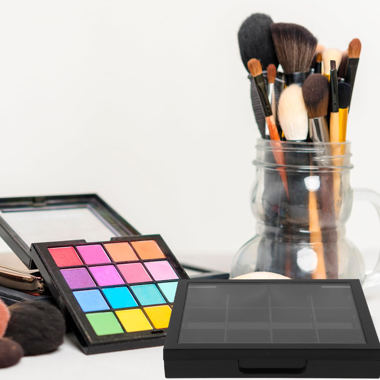 Beaupretty Empty Makeup Palette: Empty Eyeshadow Palette - Makeup Depotting Container for DIY Cosmetics Lipstick Blush Powder