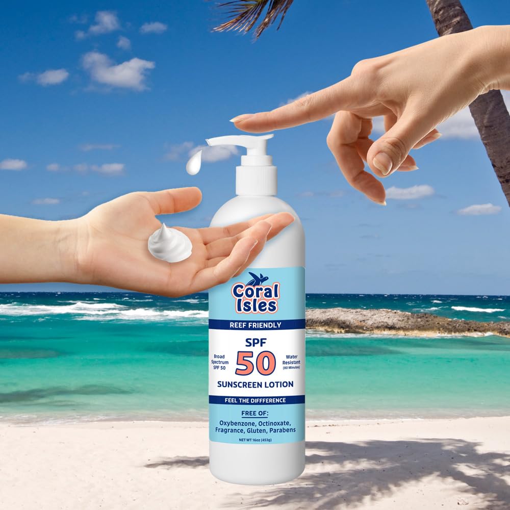 Rocky Mountain Sunscreen - Reef Safe SPF 50 Lotion - Broad Spectrum UVA/UVB Protection - Water Resistant, Hypoallergenic Sun Care - Non-Greasy Body Sunscreen Lotion - With Pump (16 Fl Oz), 1Pack