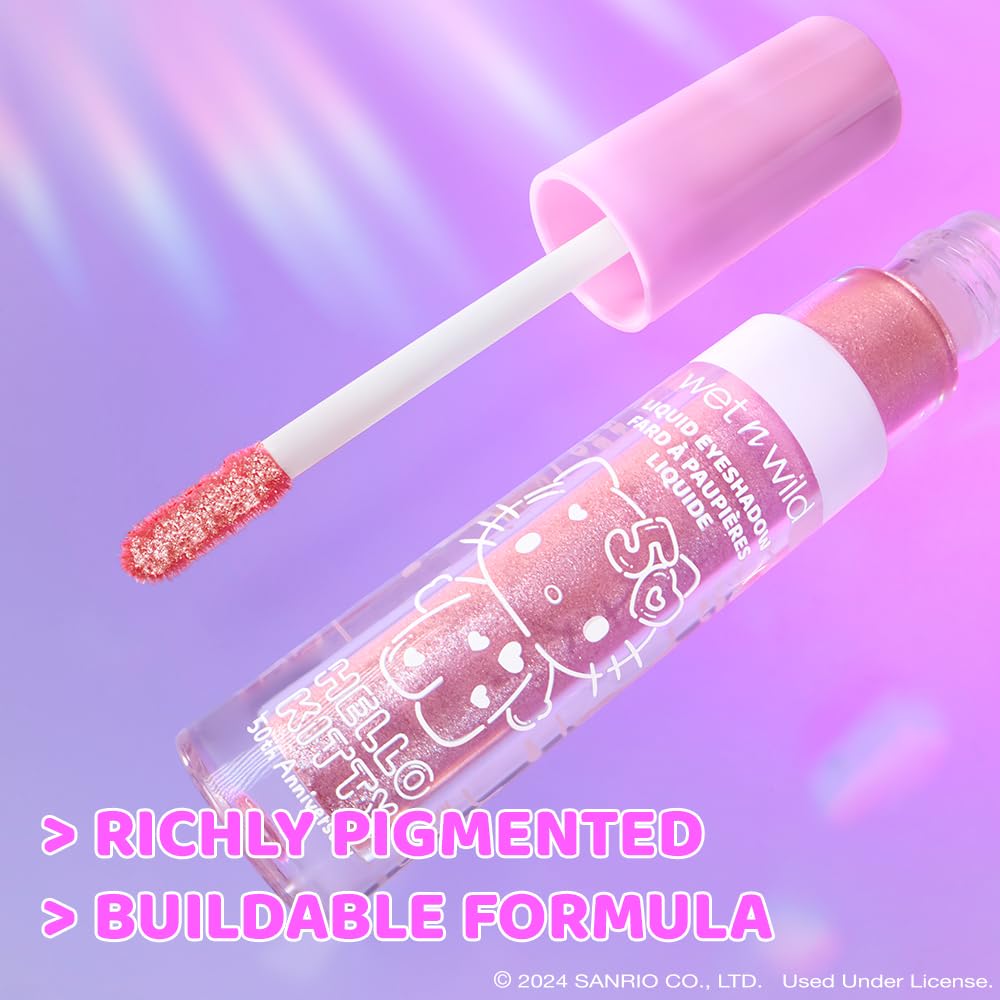 Hello Kitty Liquid Eyeshadow - Smooth, Blendable Shimmery Matte in Bubblegum Pink | Vegan & Cruelty-Free