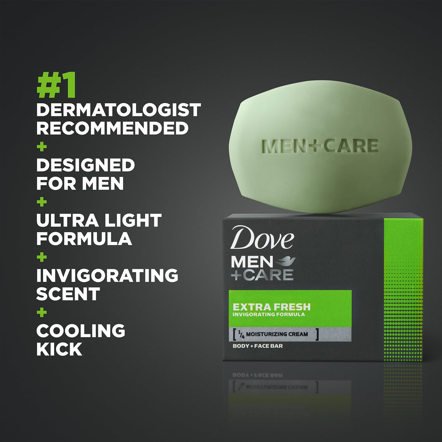Dove Men+Care Soap Bar, Extra Fresh Scent 3-Pack (18 Bars) – Hydrating 3-in-1 Body, Hand, and Face Cleanser for Men, 22.5 Oz Ea