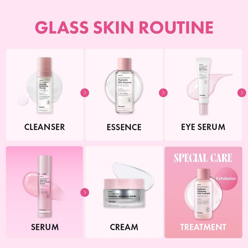 Hyaluron Pink Capsule Serum - 6-Layer Hyaluronic Acid for Deep Hydration & Glass Skin Glow | Vitamin B12 Moisturizing Serum | 1.69 fl oz