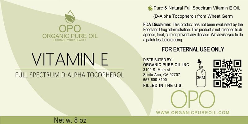 Vitamin E Oil - Pure D-Alpha Tocopherol for Hair, Skin & Nails | Antioxidant, 8 oz