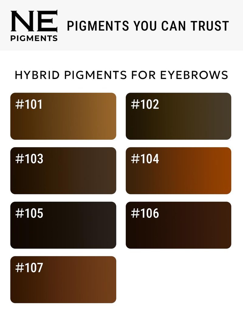 #107 Warm Chestnut - by Elena Nechaeva - Microblading Ink for Eyebrows - Permanent Makeup - Professional Tattoo Pigment