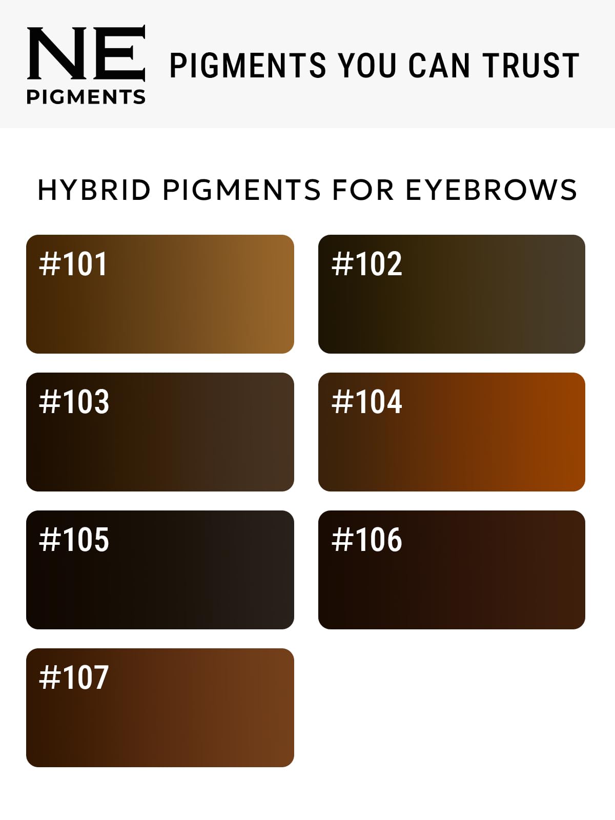 #107 Warm Chestnut - by Elena Nechaeva - Microblading Ink for Eyebrows - Permanent Makeup - Professional Tattoo Pigment