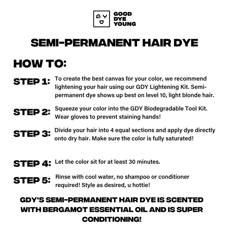 Good Dye Young Semi-Permanent Hair Dye - Rock Lobster Red | Vegan & PPD-Free, Lasts 15-24 Washes