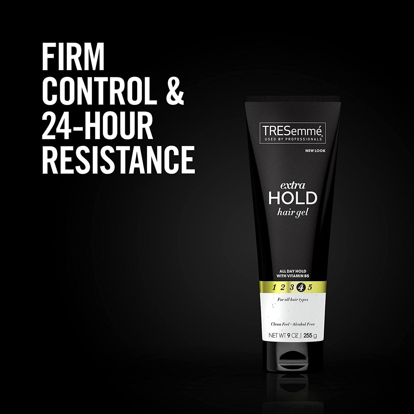 TRESemmé Hair Gel - Extra Hold Styling Gel with Vitamin B | 9 Oz. Tubes (5-Pack) for Frizz Control & Volume