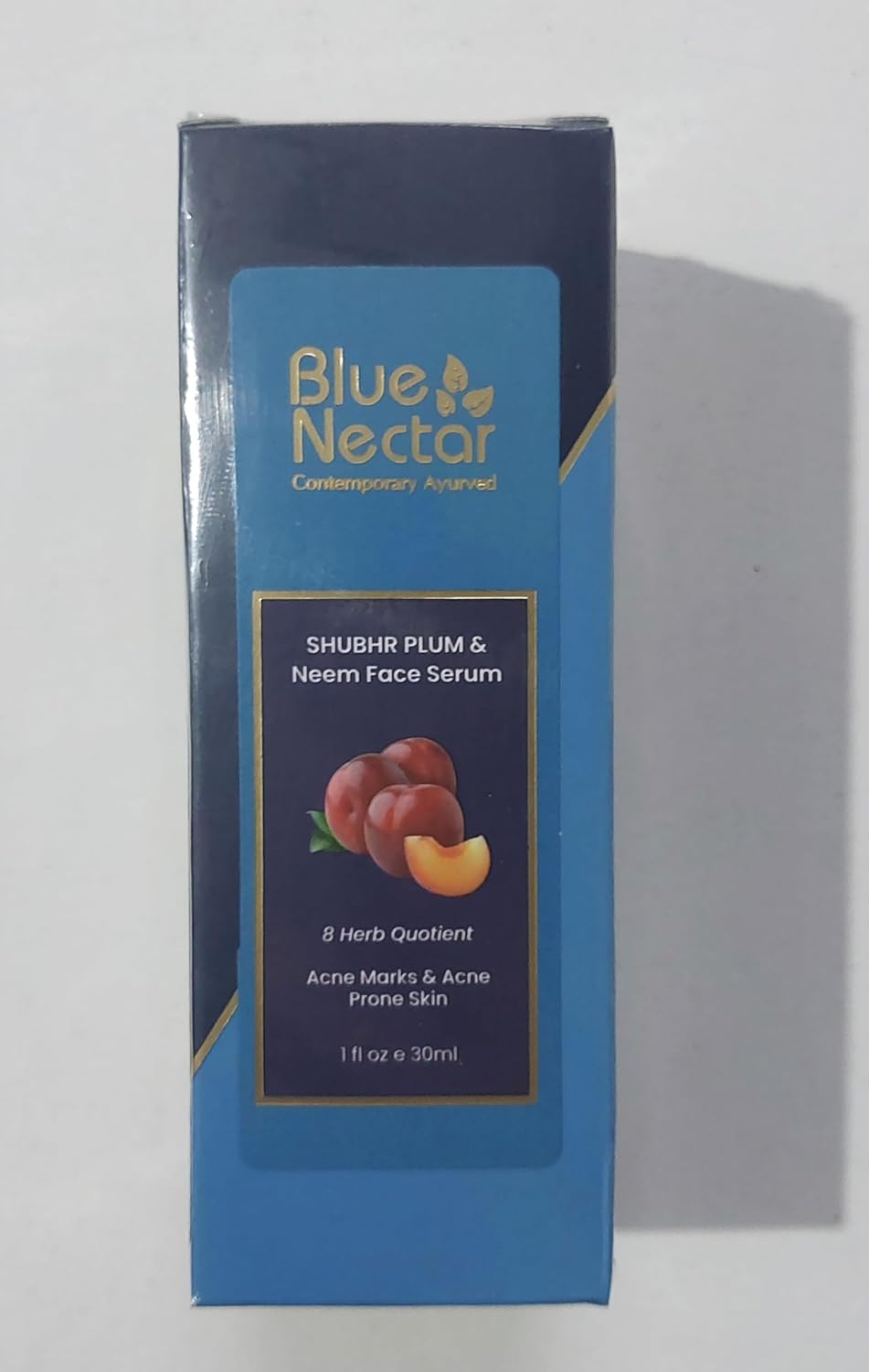 Blue Nectar Plum Face Serum - Oil-Free Acne Treatment for Oily Skin | Pore Minimizing with Plant-Based Vitamin C (1 Fl Oz)