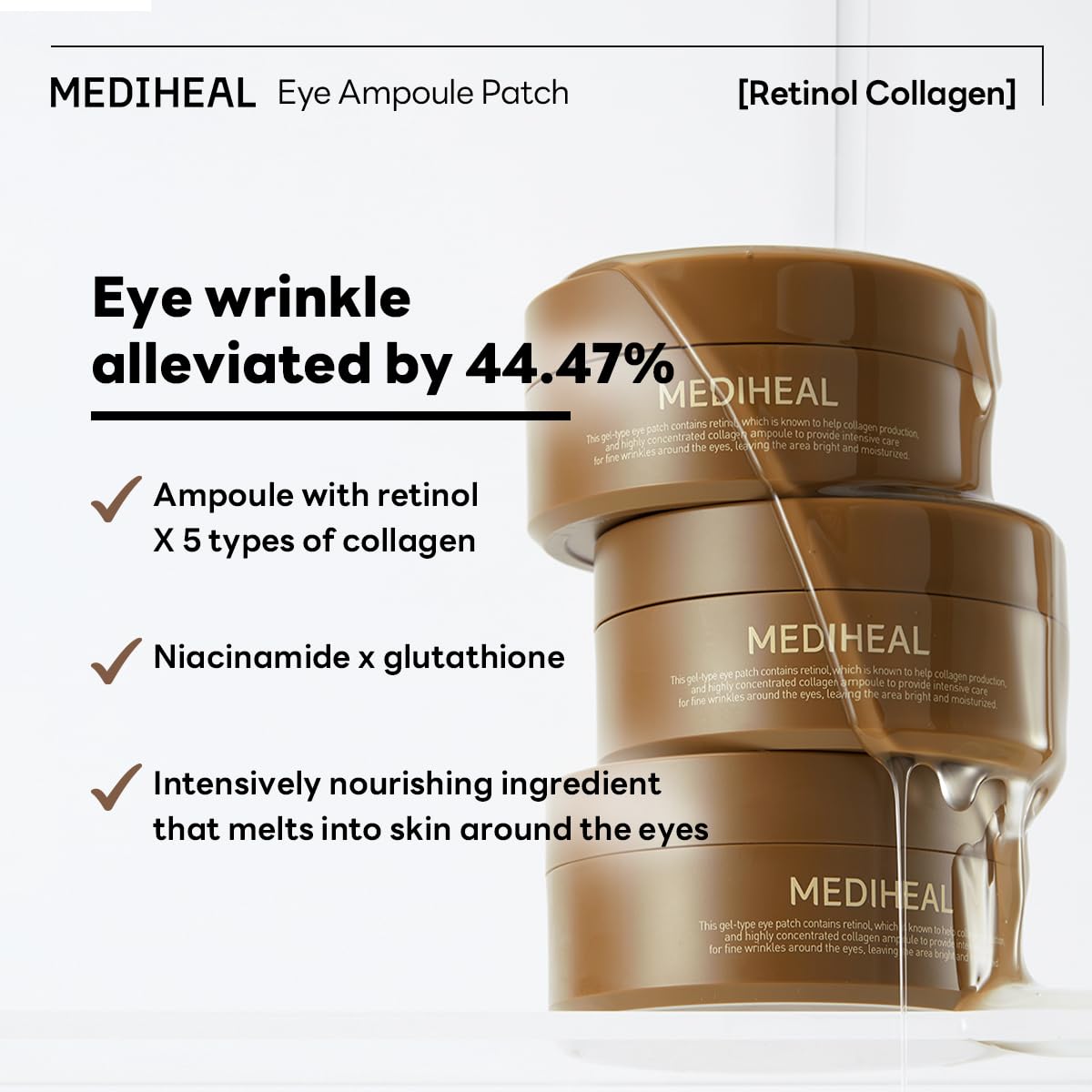 Mediheal Firming Duo Set – Collagen Lifting Pad & Retinol Eye Patch for Anti-Aging Care – Daily Skin Firming Pad + Wrinkle Smoothing Hydrogel Eye Mask