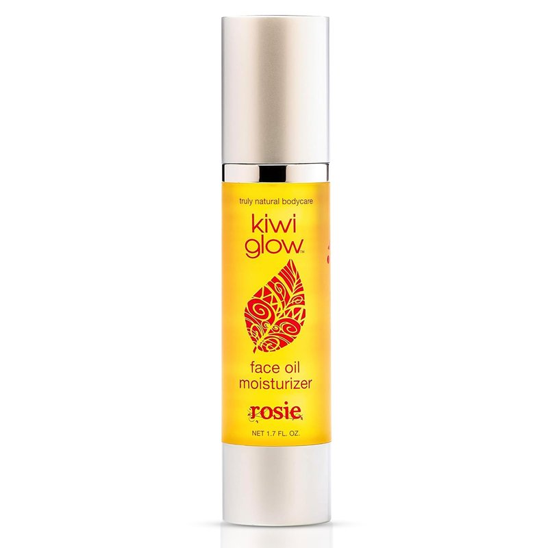 Kiwi Glow Rosie Vegan Face Oil – Fast-Absorbing Anti-Aging Glow Serum for Balanced Radiant Skin – Plant-Based Rose Clary Sage Sesame – Cruelty-Free USA Made – 1.7 oz
