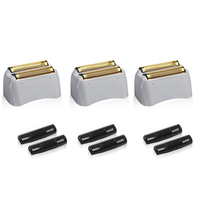 3 Pack Pro Shaver Replacement Foil and Cutters Compatible with andis No.17150/17155/17200 Shaver ProFoil Lithium Replacement Golden
