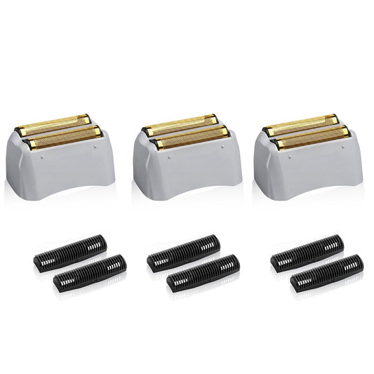 3 Pack Pro Shaver Replacement Foil and Cutters Compatible with andis No.17150/17155/17200 Shaver ProFoil Lithium Replacement Golden