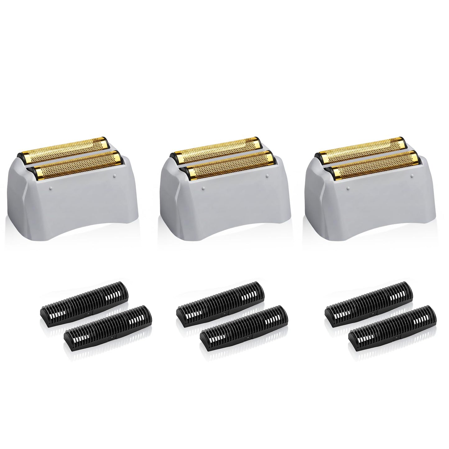3 Pack Pro Shaver Replacement Foil and Cutters Compatible with andis No.17150/17155/17200 Shaver ProFoil Lithium Replacement Golden