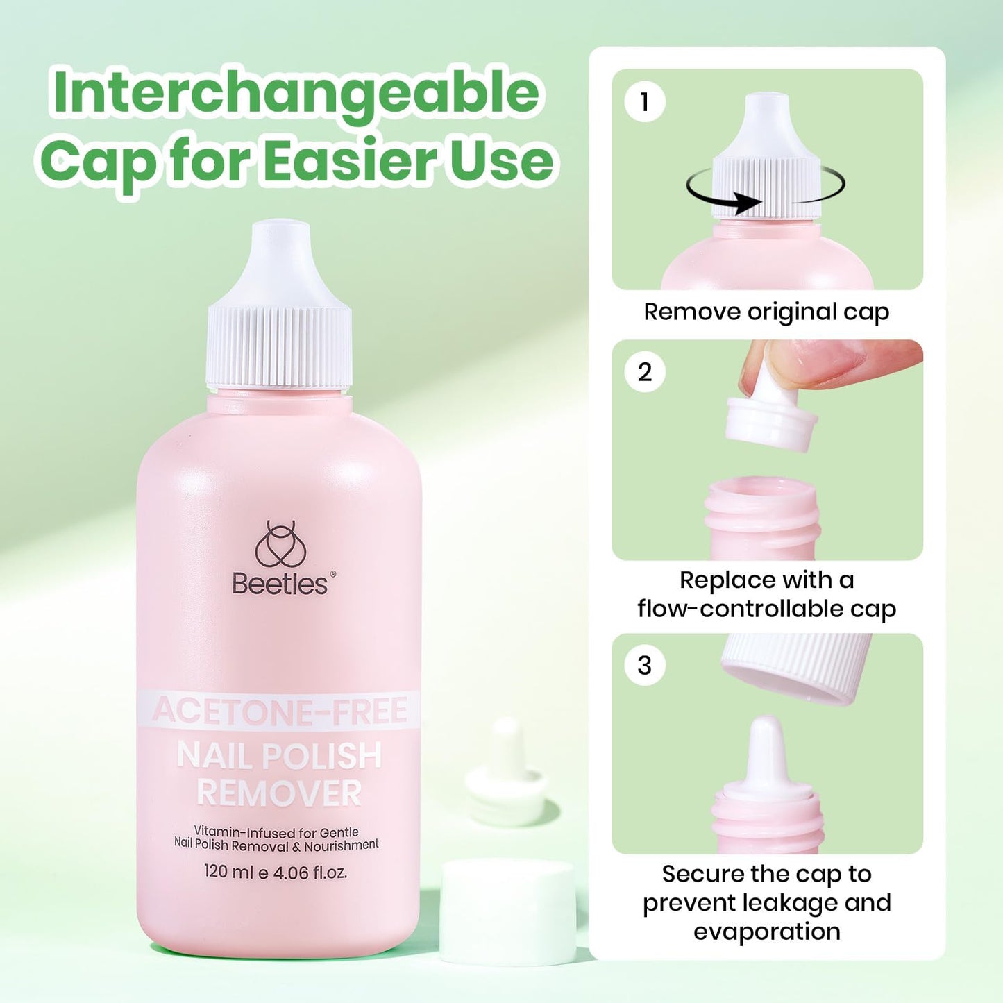 Beetles Nail Polish Remover for Quick Dry Nails Polish Natural Nails