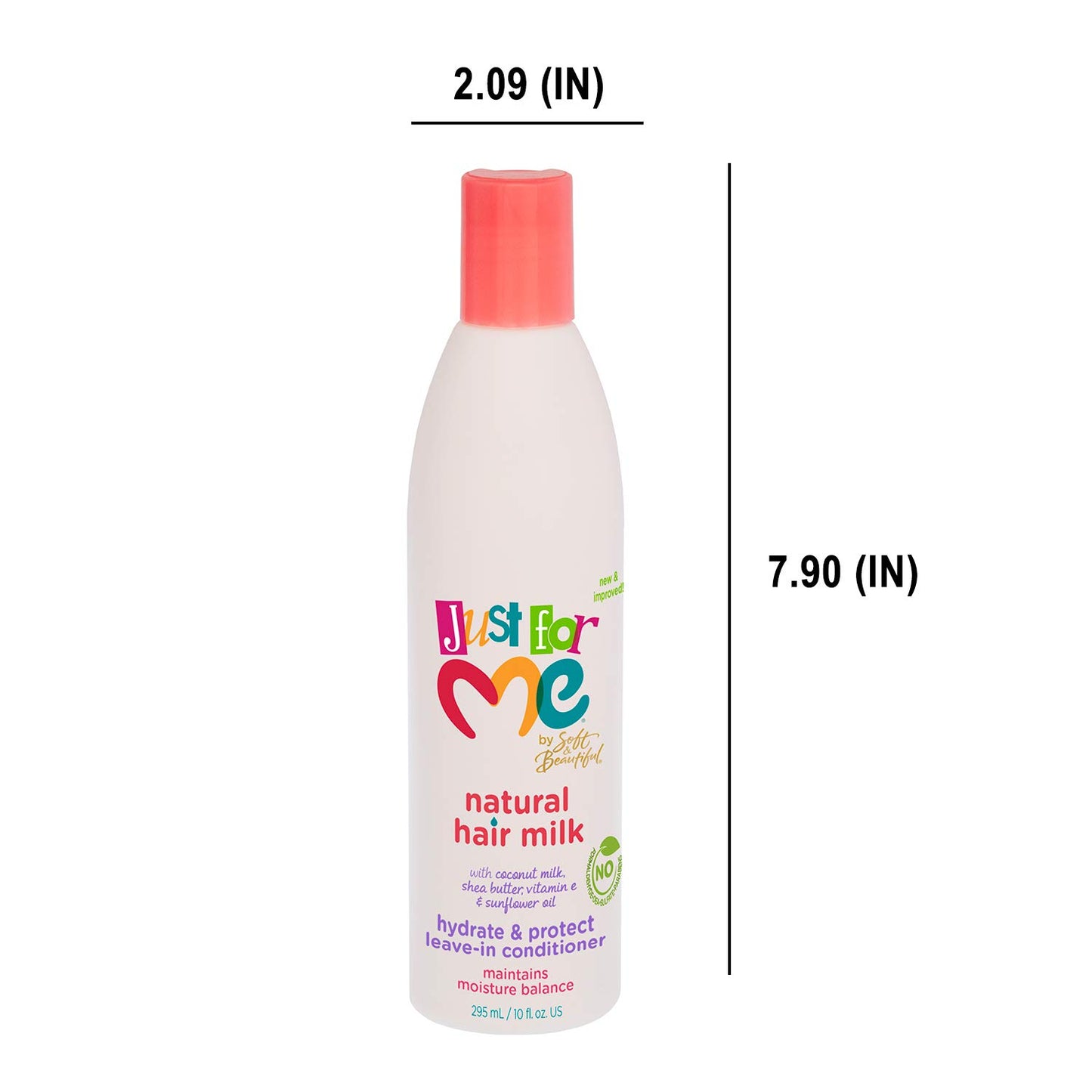 Just For Me Natural Hair Milk Hydrate & Protect Leave-In Conditioner, Maintains Moisture Balance, With Coconut Milk, Shea Butter, Vitamin E & Sunflower Oil, 10 Ounce (3 Pack)