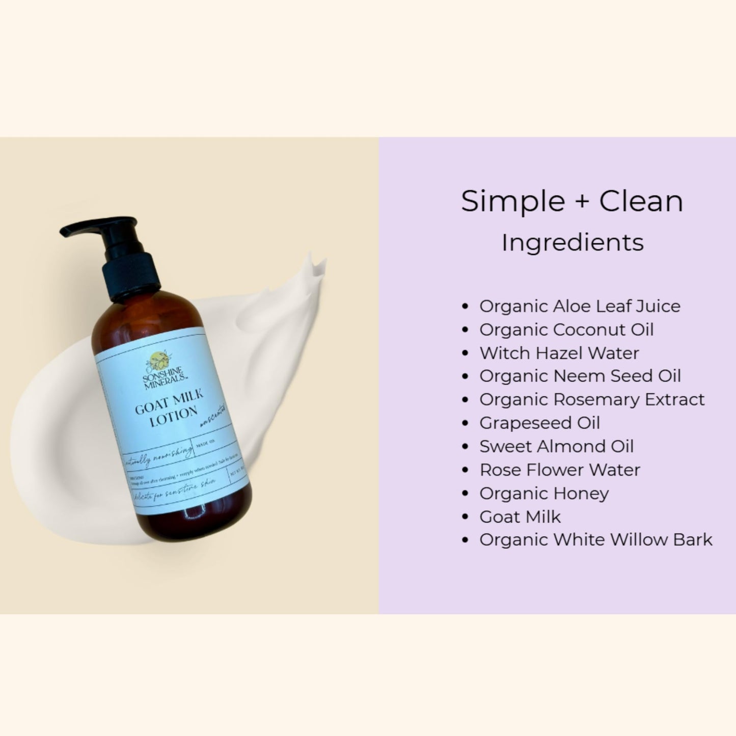 Goat Milk Bath Soak with Colloidal Oatmeal & Honey (12oz) + Unscented Goat Milk Lotion (8oz Pump) | Sensitive Skin Care Duo for Soothing, Hydrating, and Calming Dry Skin