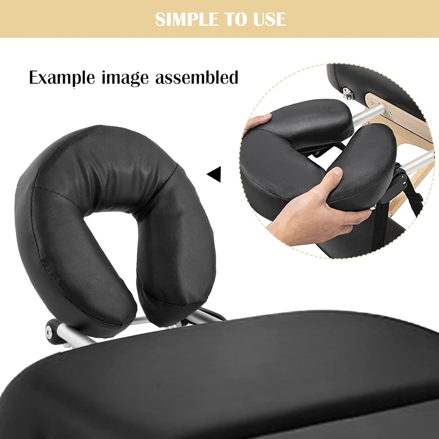 VARIPOWDER Massage Table Face Cradle Adjustable Massage Headrest for Bed