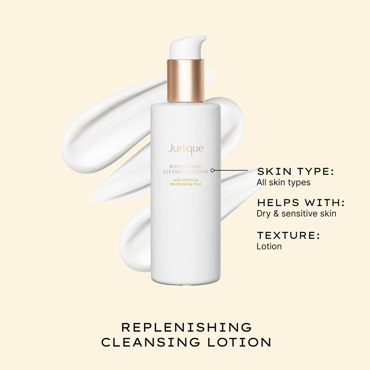 Jurlique Replenishing Cleansing Lotion - 6.76 Fl Oz - Gentle Facial Cleanser & Makeup Remover for Women - For Dry & Sensitive Skin - Nourishing Face Wash - Australian Natural-Based Skincare