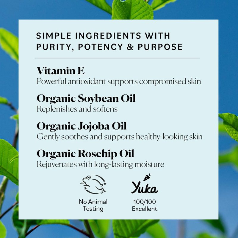 Vitamin E Oil Blend for Face - Organic Antioxidant Facial Oil, 36,000 IUs | 100% Pure & Cold-Pressed, 3.97 fl oz