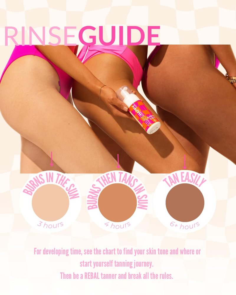 Self Tanner Mousse for Women – Sweat-Resistant, Odor-Free & Streak-Free | Brown-Based, Water-Based Formula for a Natural Medium Tan | Rapid Rinse, Non-Toxic Sunless Tanning Mousse, 4.2 fl oz