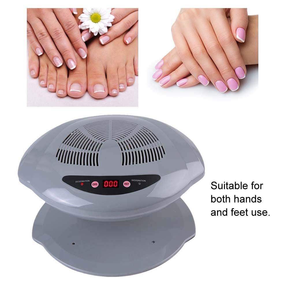 Dioche Nail Fan Dryer with Automatic Sensor Nail Polish Dryer, Nail Drying Fan for Regular Polish Nail Blow Dryer for Living Room and Home (Silver)