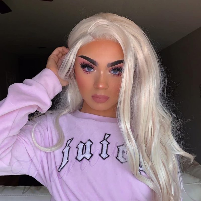 Blonde Long Lace Front Wig - Natural Hairline, Loose Wave, Heat Resistant | 24-Inch Soft Synthetic Wig for Women & Cosplay