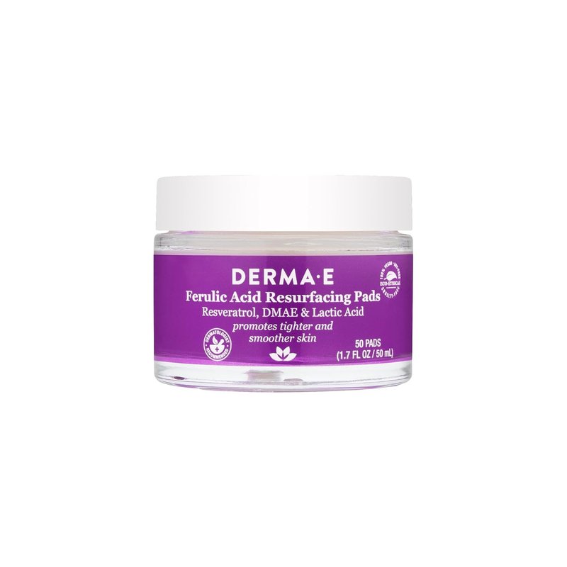 Derma E Ferulic Acid Resurfacing Pads - Exfoliating & Brightening | 1.7 oz